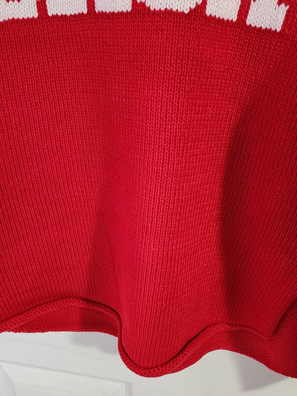 NEW Zenana Outfitters Red V-Neck 'BEACH' Sweater. - Picture 2 of 15
